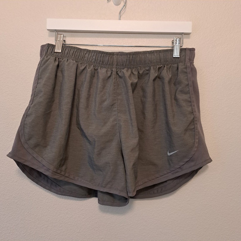 Nike Dri-FIT Tempo Running Shorts Gray Heathered Mesh Trim XL
